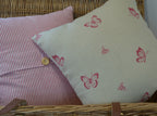 Cushion Cover - Peony and Sage - Bee and Butterfly in Ripple - 36cm x 36cm