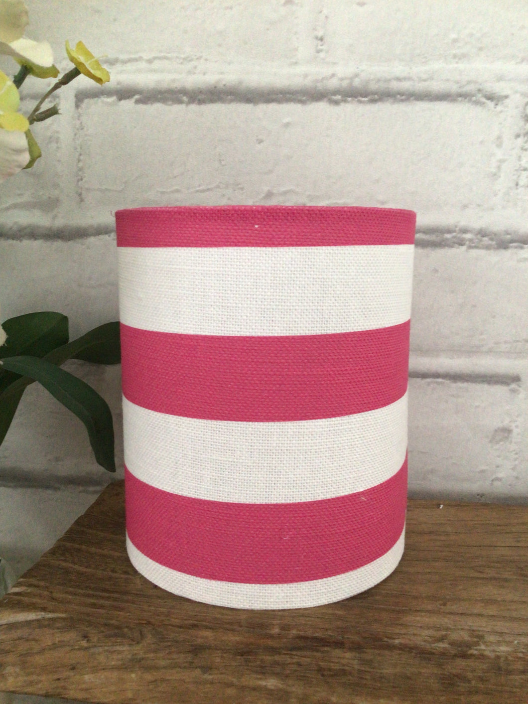Lantern - Peony and Sage - Pink Stripe linen
