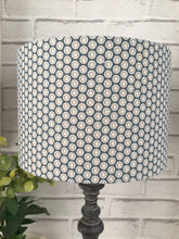 Load image into Gallery viewer, Lampshade - Olive and Daisy Peacock Blue Agnes - 30cm drum
