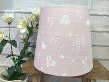 Load image into Gallery viewer, Empire Lampshade - Peony and Sage - Summertime pretty pink linen - 20cm
