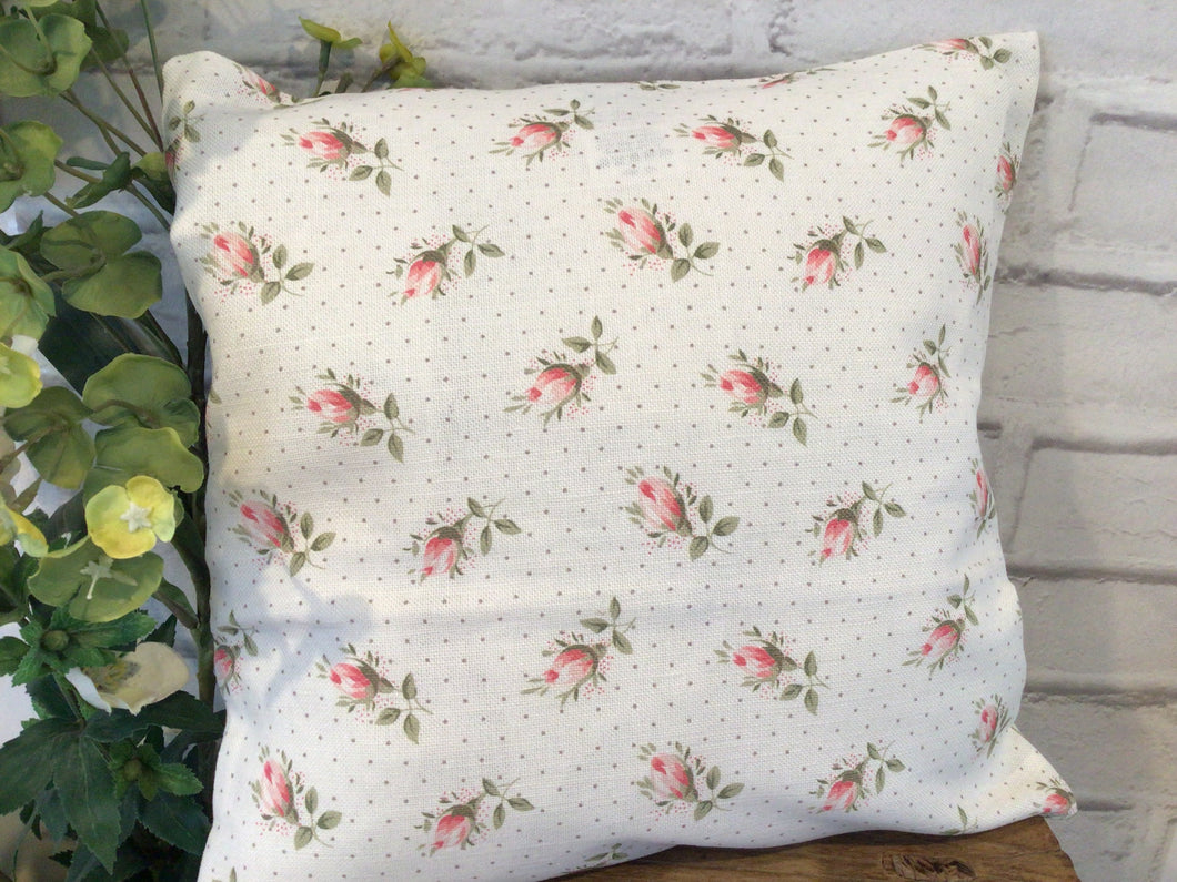 Cushion Cover - The Painted Room Rose Bud Linen - 32cm x 32cm