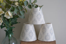 Load image into Gallery viewer, Candle Clip Lampshade - Peony and Sage Ikat Rain and Henna
