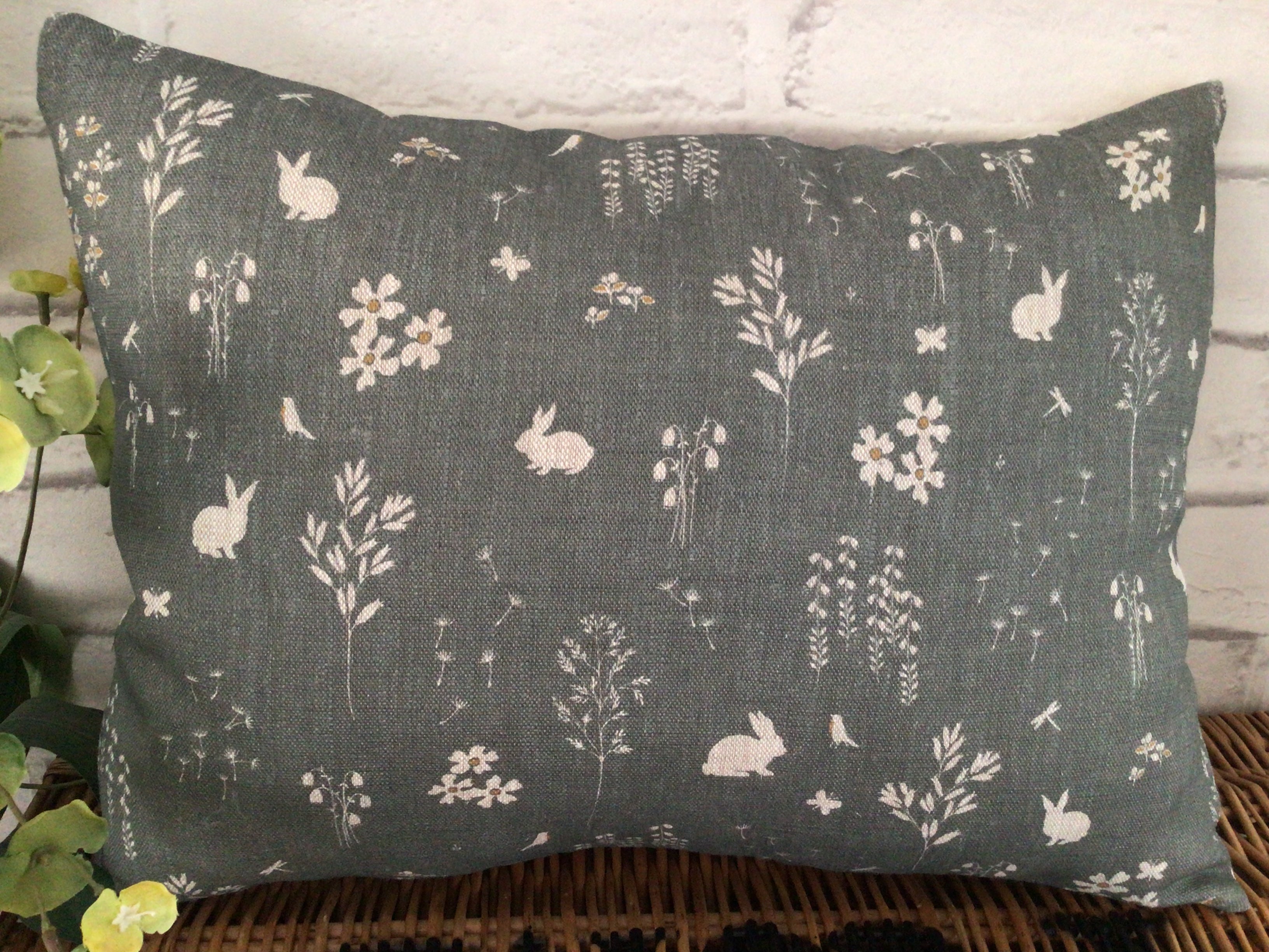 Cushion Cover - Peony & Sage - Summertime Dirftwood Grey