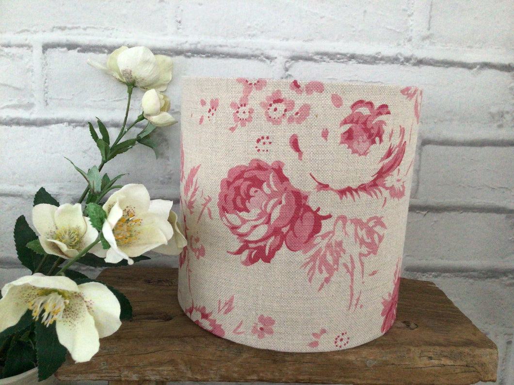 Table Lampshade - Peony and Sage - 15cm drum