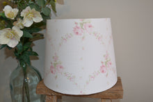Load image into Gallery viewer, Empire Lampshade - Peony and Sage - Pretty Izzy on white linen - 25cm shade
