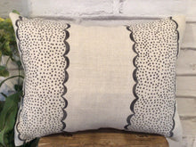 Load image into Gallery viewer, Cushion Cover - Peony &amp; Sage - Dotty Scallop charcoal 30cm x 40cm
