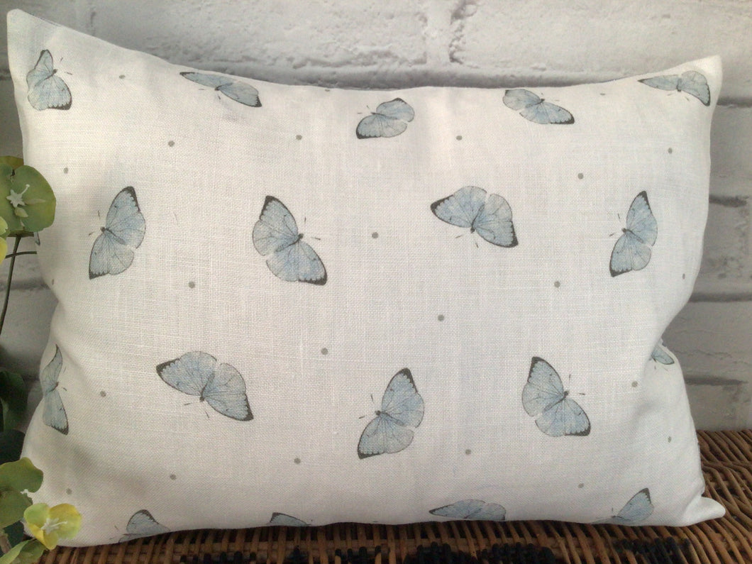 Cushion Cover - Peony and Sage Butterflies - 30cm x 40 cm