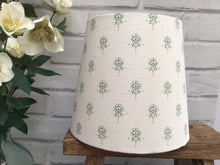 Load image into Gallery viewer, Empire Lampshade - Peony and Sage - Ottillie green on Cream linen - 20cm Shade
