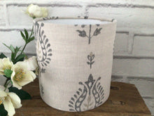 Load image into Gallery viewer, Lampshade - Peony and Sage Thali linen - 15cm drum lampshade
