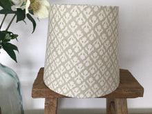 Load image into Gallery viewer, Empire Lampshade - Peony and Sage - Lichen linen - 20cm
