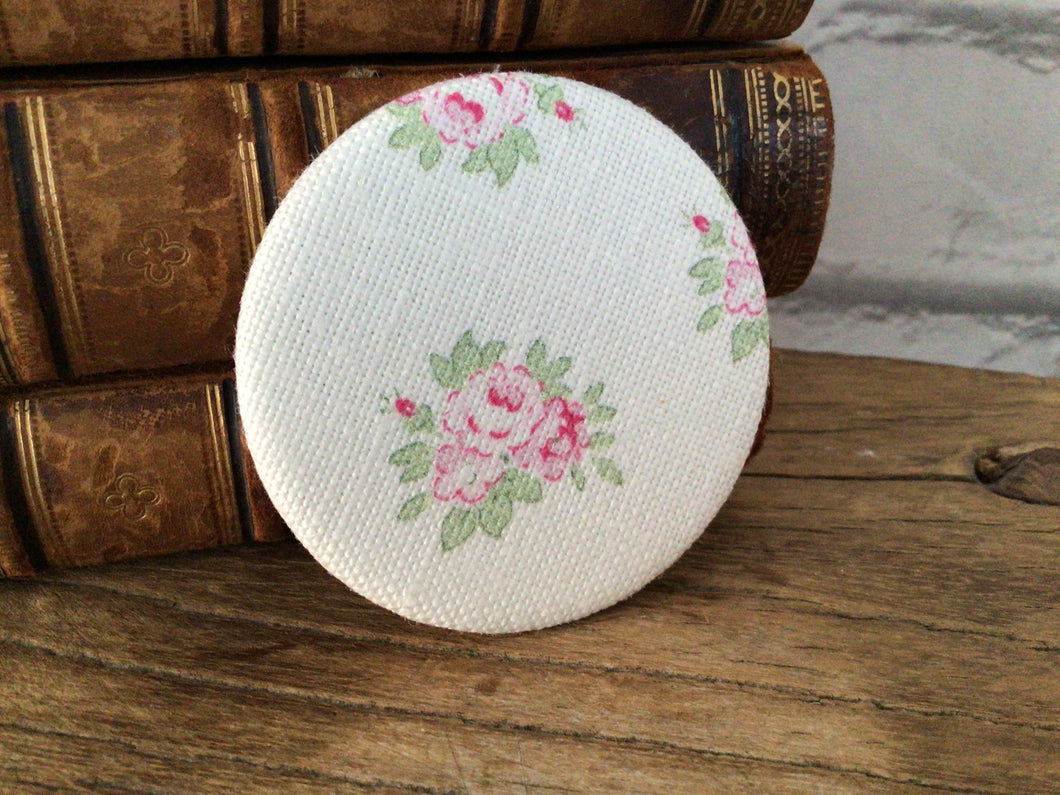 Pocket Mirror - Peony and Sage - Posies Mint and Raspberry