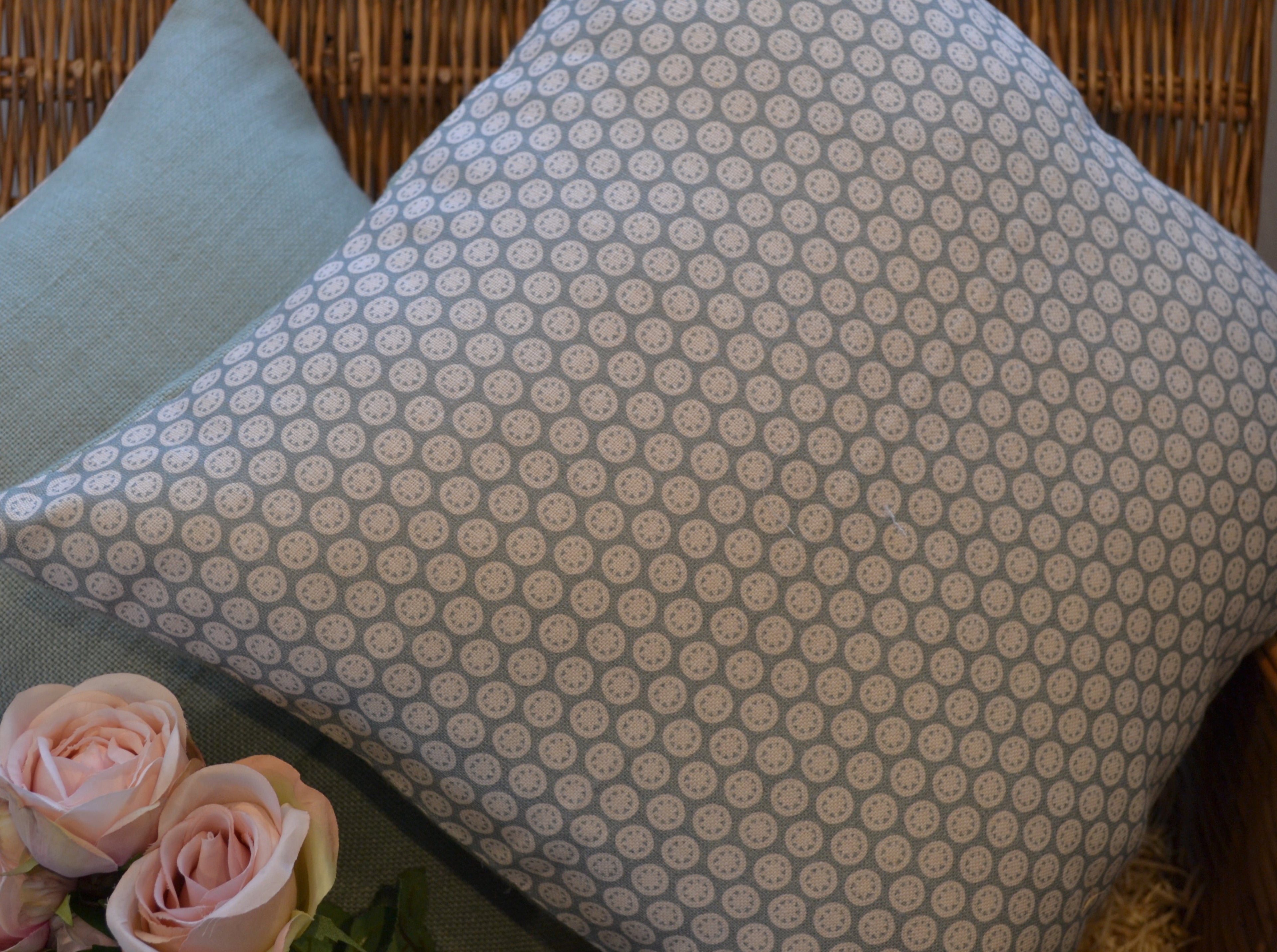 Cushion Cover - Olive and Daisy - Seagreen Agnes - 36cm x 36cm