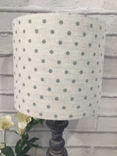 Load image into Gallery viewer, Lampshade - Olive and Daisy dotty - 20cm drum
