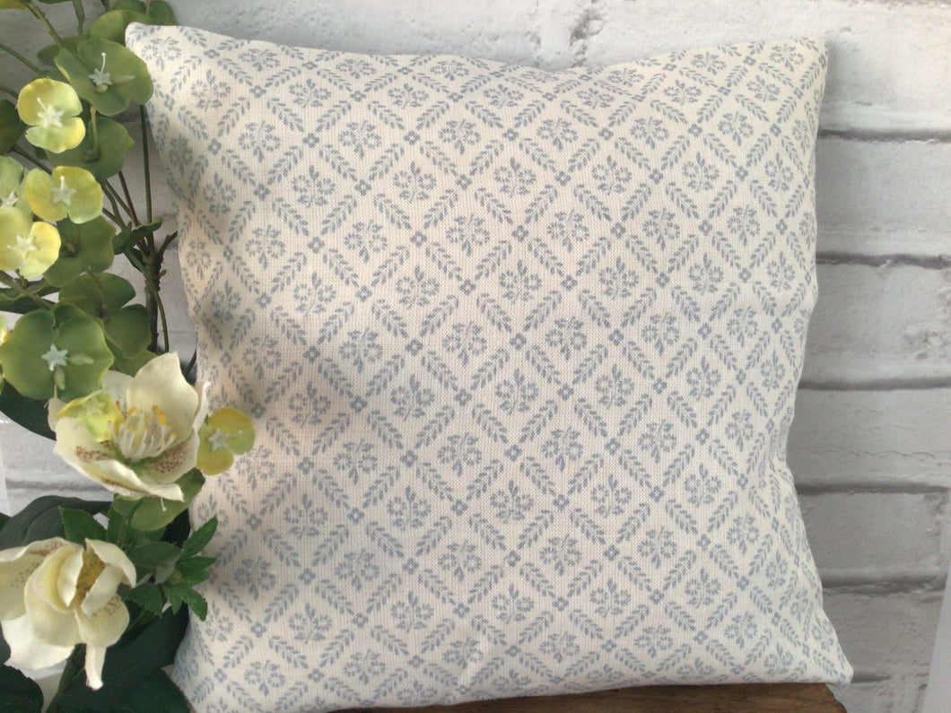 Cushion Cover - Peony and Sage Lucille blue Linen - 32cm x 32cm