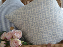Load image into Gallery viewer, Cushion Cover - Peony and Sage - Blue Lucille - 45cm x 45cm
