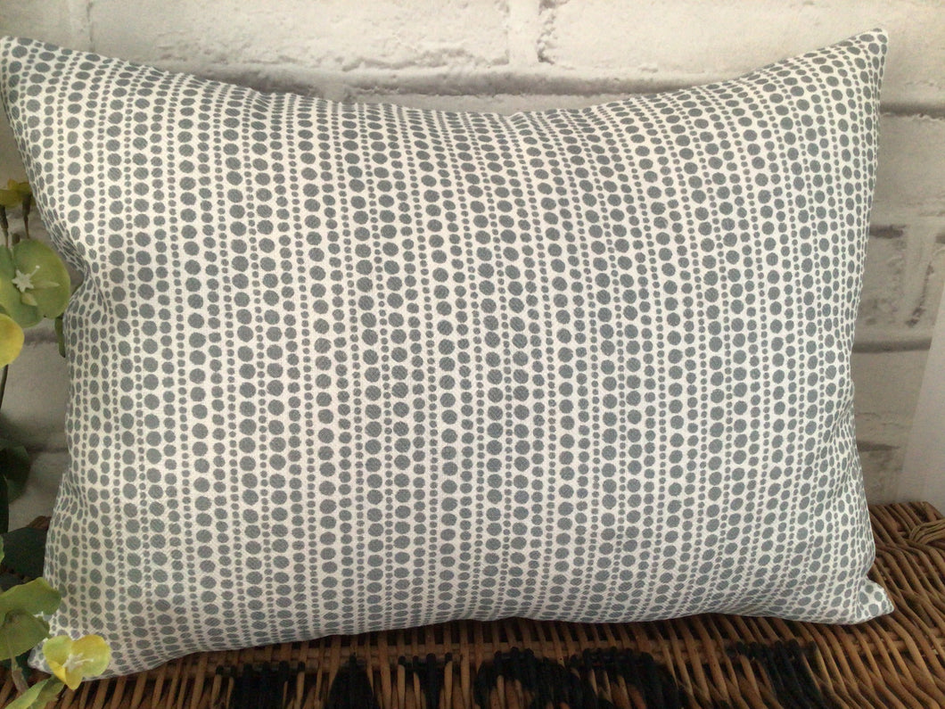 Cushion Cover - Peony and Sage Bobble Stripe - 30cm x 40cm
