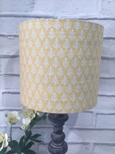 Load image into Gallery viewer, Lampshade - Peony and Sage Vhari Saffron - 25cm drum
