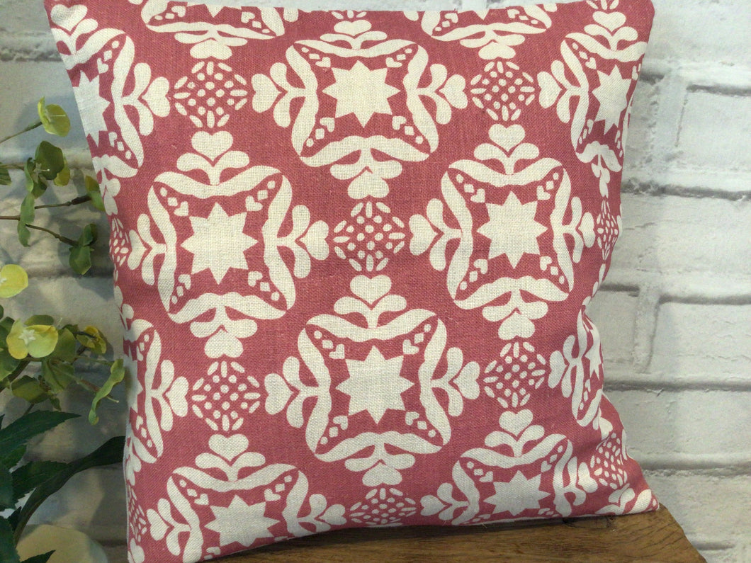 Cushion Cover - Olive and Daisy Jamila Raspberry blotch - 32cm x 32cm