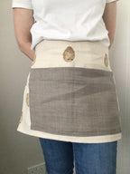Pinny - Peony & Sage speckled egg and truffle linen