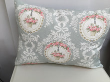 Load image into Gallery viewer, Cushion Cover - The Painted Room Rose Medallion Aqua and Ivory - 30cm x 40cm
